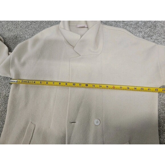 The Cashmere Project 100% Cashmere Cardigan Sweater Pockets Cream Women’s Size M - Picture 6 of 9